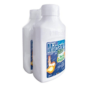 Milpax Plus Suspension Sabor Menta Fresca 2 Frascos X 355 Ml (pague 1 Lleve 2) - Milpax