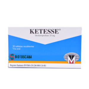 Ketesse 25 Mg Caja X 20 Tabletas Recubiertas - Ketesse