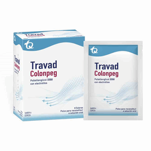 Travad Colonpeg Polvo Caja X 4 Sobres Sabor Cereza - Travad