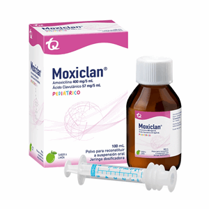 Moxiclan (400+57)mg/5 Ml Polvo P/reconst Susp Oral Fco X 100 Ml C/jeringa Dosif - Sin Asignar