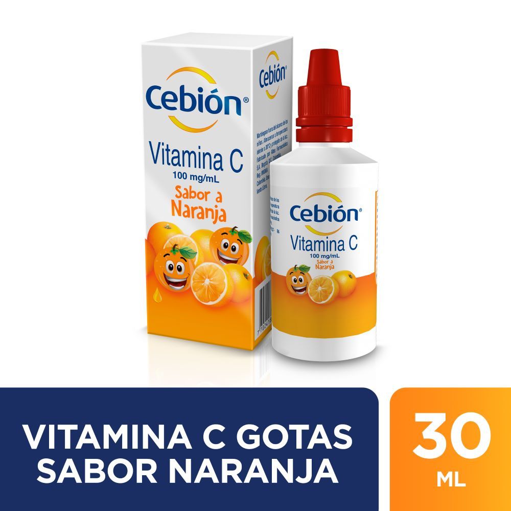 Vitamina C Gotas Cebion Sabor Naranja X 30 Ml - Cebion