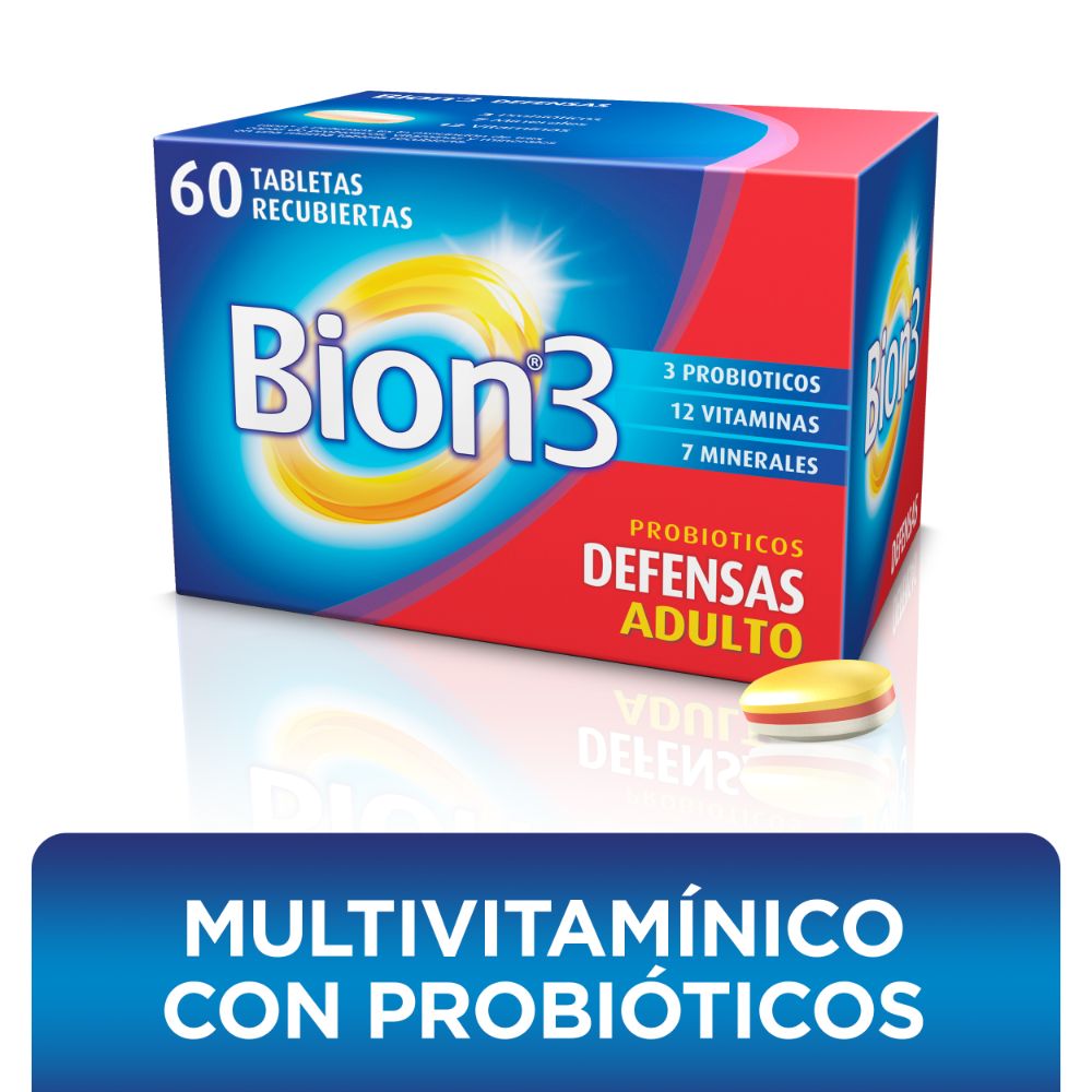 Bion 3 Defensas Frasco X 60 Tabletas Recubiertas - Bion