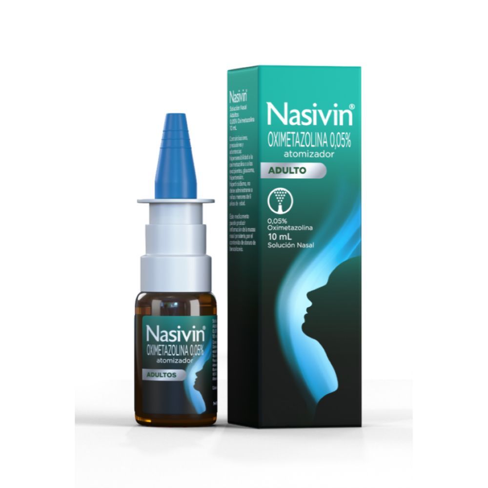 Nasivin 0.05% Atomizador Adulto Solicion Nasal Frasco X 10 Ml - Nasivin