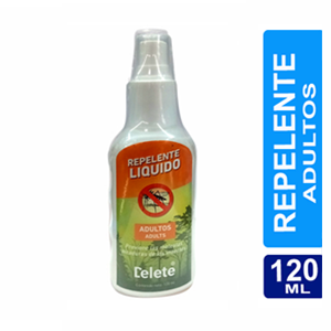 Repelente Liquido Adultos Frasco X 120 Ml - Delete