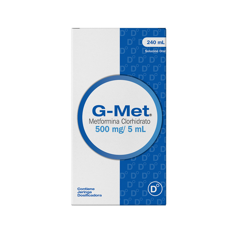 G-met 500 Mg/5 Ml Solucion Oral Frasco X 240 Ml - G-met