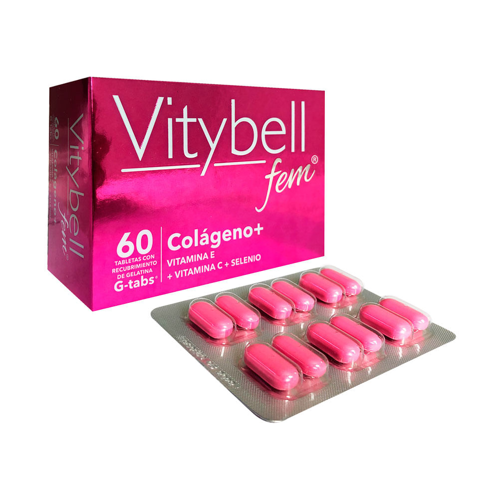 Vitybell Fem Colageno +vitamina E G Tab Caja X 60 Tabletas Recubierta - Vitybell Fem