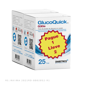 Glucoquick G30a Tiras X 25 Unds Pague 1 Lleve 2 - Sin Asignar
