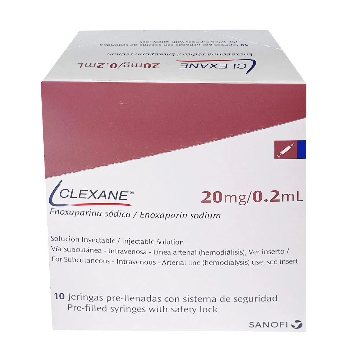 Clexane 20 Mg/0.2 Ml Sol Iny Caja X 10 Jeringas Prellenadas C/sistema De Seguri - Clexane