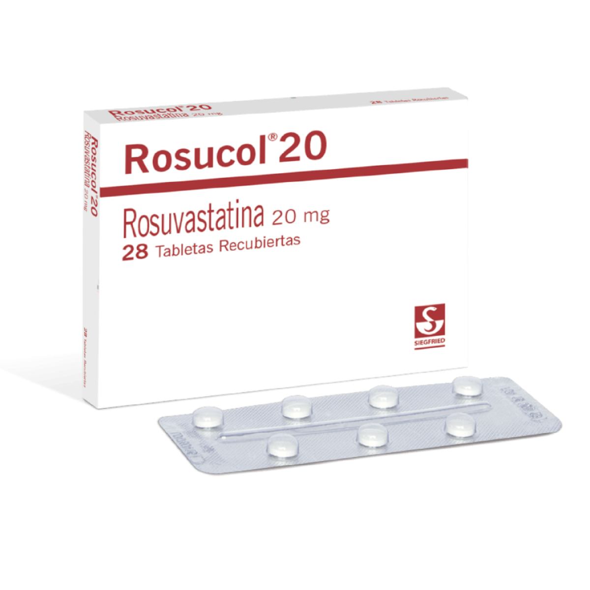 Rosucol 20 Mg Caja X 28 Tabletas Recubiertas - Rosucol