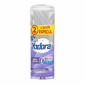 Desodorante Yodora Derma Control Mujer Barra 2 X 45 G  Precio Especial - Yodora