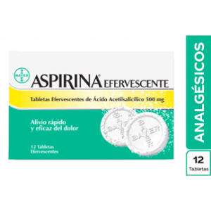 Aspirina Efervecente 500 Mg Caja X 12 Tabletas - Aspirina