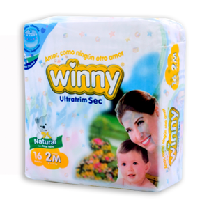 Pañal Winny Ultratrim Sec Etapa 2 M X 16 Unidades - Winny