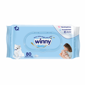 Toallitas Humedas Winny Sensitive X 80 Unidades - Winny