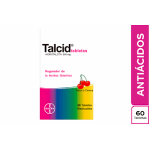 Talcid 500 Mg Sabor Cereza Caja X 60 Tabletas Masticables - Talcid
