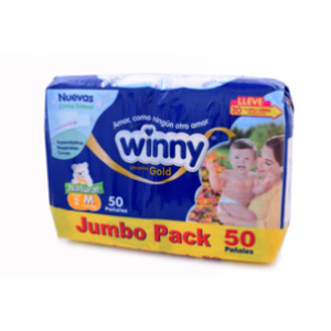 Pañal Winny Ultratrim Gold Etapa 2 X 50 (gratis Toallitas X 20 Unidades) - Winny