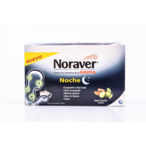 Noraver Gripa Noche Panela Limon Sobre De15 Gr X 24 Unidades - Noraver