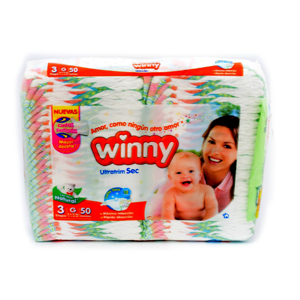 Pañal Winny Ultratrim Sec Etapa 3 G  X 50 Unidades (gratis Toallitas X10) - Winny