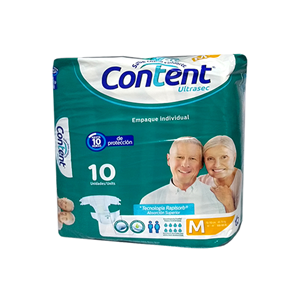 Pañal Content Ultrasec M X 10 Unidades Empaque Individual - Content