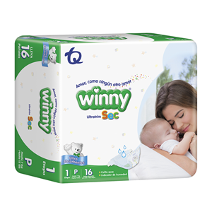 Pañal Winny Ultratrim Sec P Etapa 1 X 16 Unidades - Winny
