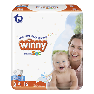 Pañal Winny Ultratrim Sec G Etapa 3 X 16 Unidades - Winny