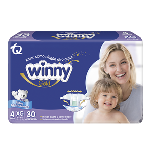 Pañal Winny Ultratrim Gold Xg Etapa 4 X 30 Unidades - Winny
