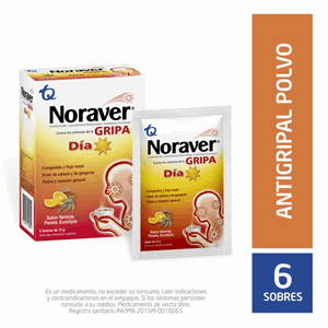 Noraver Gripa Dia Sabor Naranja Panela Eucalipto Caja X 6 Sobres De 15 G - Noraver