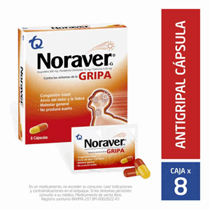 Noraver Gripa Caja X 8 Capsulas (4 Foil X 2 Cap. C/u) - Noraver