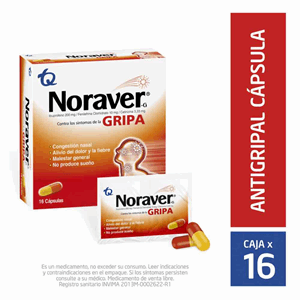 Noraver Gripa Caja X 16 Capsulas (8 Foil X 2 Cap. C/u) - Noraver