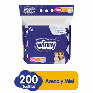 Winny Toall/hum Avena Y Miel Gold X 200 Ui (2 Rep X 80+1 X 40 Unds C/tapa) - Sin Asignar