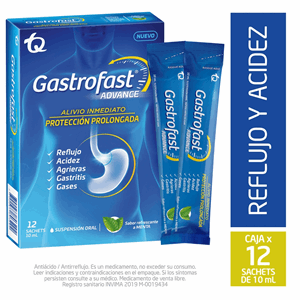 Gastrofast Advance Susp Oral Menta Caja X 12 Sobres De 10 Ml - Sin Asignar