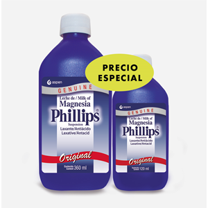 Leche De Magnesia Phillips Original 8.5% X 360 Ml 120 Ml (precio Especial) - Phillips
