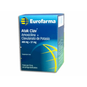 Atak Clav 400 Mg / 57 Mg Suspension Oral Frasco X 70 Ml - Atak  Clav