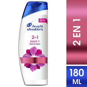 Shampoo Head And Shoulders 2 En 1 Suave Y Manejable Frasco X180 - Head And Shoulders