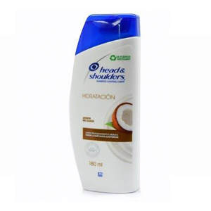 Shampoo Head And Shoulders Hidratacion Aceite De Coco Frasco X 180 Ml - Head And Shoulders