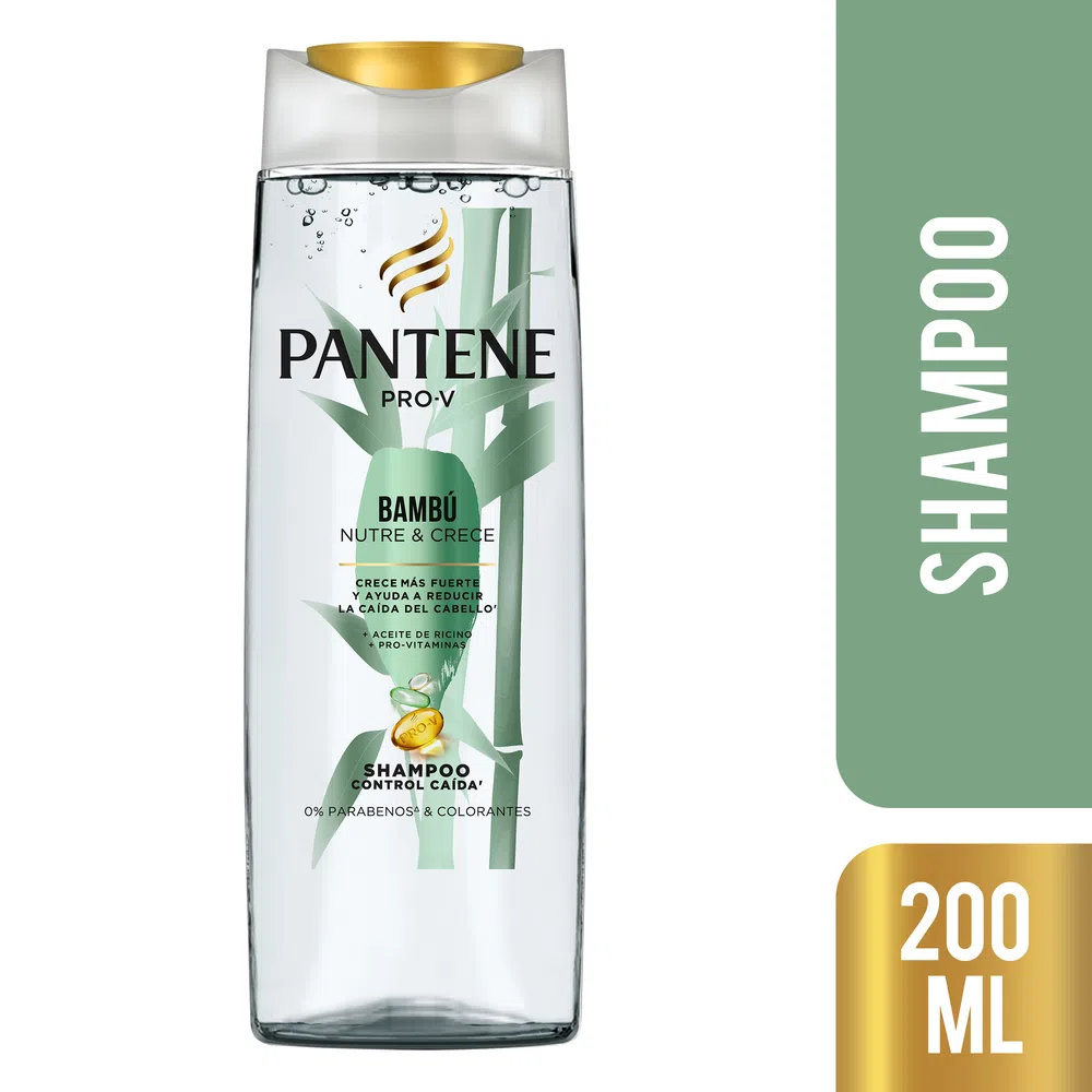 Shampoo Pantene Bambu Nutre Y Crece Frasco X 200 Ml - Pantene