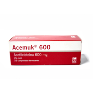 Acemuk 600 Mg Tubo X 10 Tabletas Efervescentes. - Acemuk