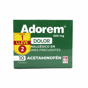 Adorem Dolor 500 Mg Caja X 10 Tabletas Pague 1 Lleve 2 - Sin Asignar