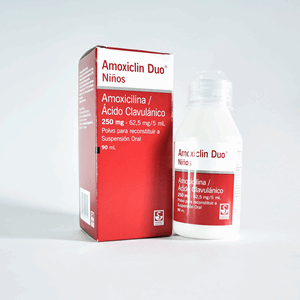 Amoxiclin Duo Niños 250/62.5 Mg/5 Ml Polvo Susp Oral Fco X 90 Ml C/copa Dosific - Sin Asignar