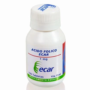 Acido Folico 1 Mg Caja X 100 Tabletas - Ecar