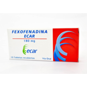 Fexofenadina Ecar 180 Mg Caja X 10 Tabletas Recubiertas (207712) - Fexofenadina