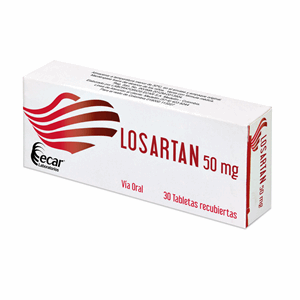 Losartan Ecar 50 Mg Caja X 30 Tabletas Recubiertas - Sin Asignar