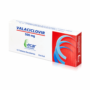 Valaciclovir Ecar 500 Mg Caja X 10 Tabletas Recubiertas - Sin Asignar