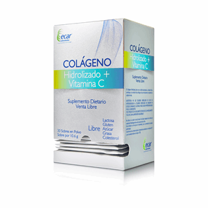 Colageno Hidrolizado+vit C 10 G/500 Mg Ecar Polvo Caja X 30 Sobres Por 10.6 Gr - Sin Asignar