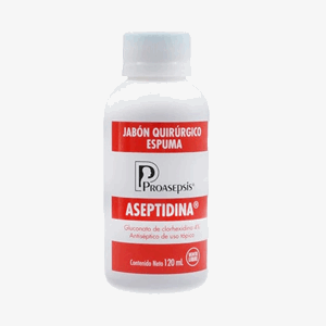 Aseptidina Jabon Quirurgico 4% Espuma Fco X 120 Ml - Sin Asignar