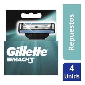 Mach 3 Gillette Rpto X 4 Unds - Mach  3