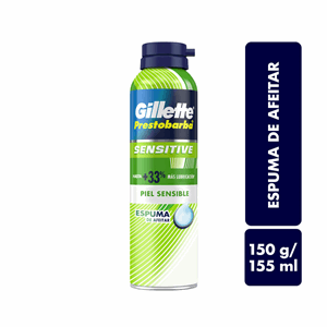Gillette Prestobarba Espuma De Afeitar P/sensible X 150 Gr. - Gillette