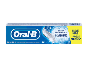 Oral-b Crem Ext Blancura+ C/bicarbonato X 150 Ml (180 Gr) Lleve Mas Pague Menos - Sin Asignar