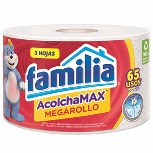 Papel Higienico Familia Tres Hojas Acolchamax Megarollo X 48 Unidades (65 Usos X Rollo) - Familia