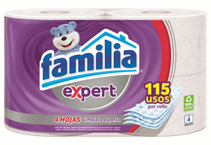 Papel Hig Familia C/hoja Expert X 4 Unds  (115 Usos X Rollo 26.10m) - Sin Asignar