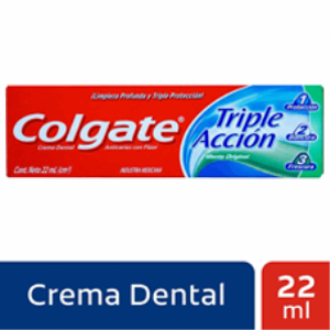 Crema Dental Colgate Triple Accion Menta Original Tubo X 22 Ml - Colgate